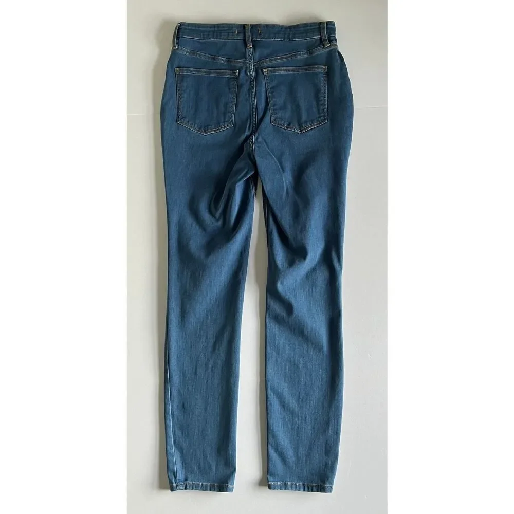Free People Distressed Skinny Jeans Blue High Rise Stretch Women’s Size W31